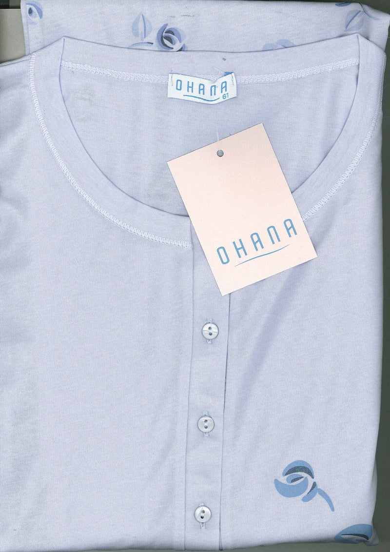 PIGIAMA CALIBRATO DONNA RAGAZZA SERAFINO PURO COTONE MARCA OHANA ART.21541