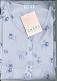 CAMICIA DA NOTTE DONNA MEZZA MANICA PURO COTONE FIORI MARCA OHANA ART. 21423