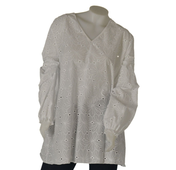CASACCA DONNA CONFORMATA COTONE SCOLLO MANICA LUNGA MACRAME' MARCA DOLCEMENTE ART. 6030B