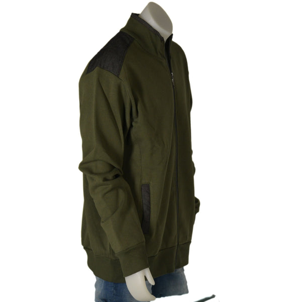 FELPA UOMO CONFORMATA ZIP POLISINI FASCIA TASCHE FELPATA BORDINI MARCA COVERI ART. 3663
