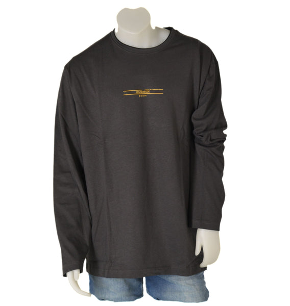 T-SHIRT UOMO CONFORMATA MANICA LUNGA GIROCOLLO GARZATA STAMPA MARCA COVERI ART. OTJ3650