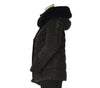 GIACCONE DONNA CONFORMATO ZIP BOTTONI POLSINO TASCHE ECOPELLICCIA CAPPUCCIO LAVORATO MARCA VIRGINIABLU ART. CONF-AVA-11C