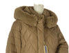 GIACCONE DONNA CONFORMATO ZIP BOTTONI TASCHE CAPPUCCIO ECOPELLICCIA LAVORATO MARCA VIRGINIABLU ART. CONF-REBECCA-41C