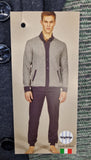 PIGIAMA UOMO RAGAZZO JACQUARD APERTO FANTASIA POLSINI MARCA BIP BIP ART. 6829