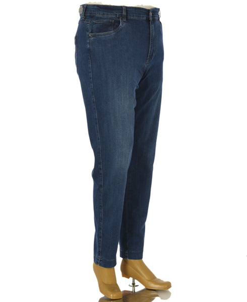 JEANS DONNA CONFORMATO ZIP BOTTONE PASSANTI TASCHE TRE QUARTI SPACCHETTI MARCA EMANUELA COSTA ART. FC9084