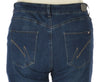 JEANS DONNA CONFORMATO ZIP BOTTONE PASSANTI TASCHE TRE QUARTI SPACCHETTI MARCA EMANUELA COSTA ART. FC9084