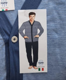 PIGIAMA APERTO UOMO CALIBRATO TASCHE PURO COTONE MARCA BIPBIP ART. 1586
