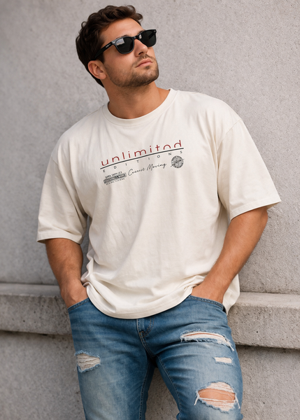 T-SHIRT UOMO COVERI TAGLIE OVER GIROCOLLO STAMPA COTONE ART. OTJ5069