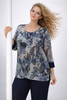 BLUSA DONNA PERLA TAGLIE OVER MANICA 3/4 FANTASIA ART. PATTY OVER