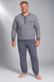 PIGIAMA LUNGO UOMO OVER CALIBRATO SERAFINO FANTASIA POLSINI PURO COTONE BIPBIP ART. 7079