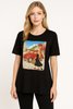 T-SHIRT DONNA COTONE PURO STAMPA MANICA CORTA  SOPHIA CURVY ART. 25069