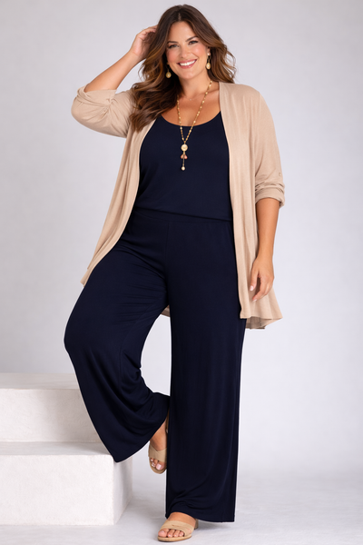 PANTALONI DONNA BARBARELLA OVER ELASTICO LARGO MORBIDO LEGGEROART.ZEUS