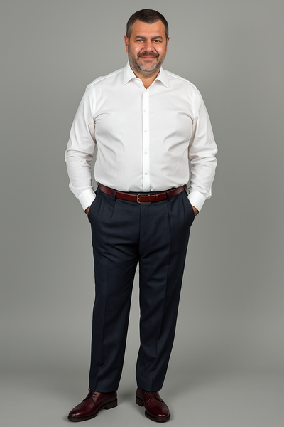 PANTALONE UOMO A&P BIANCHI TAGLIE OVER DROP 0 CLASSICO MISTO LANA ART. 01803