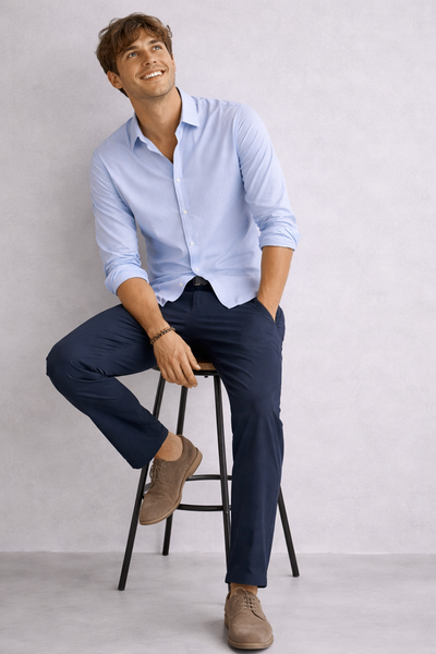 PANTALONI UOMO MARCELLO MARABOTTI ZIP BOTTONE TASCHE TASCHINO MICRO LAVORAZIONE LEGGERO ART.GALLINO-MURK