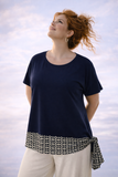 MAGLIA DONNA ELISA CASTELLI TAGLIE OVER MANICA CORTA INSERTI ART. 14004