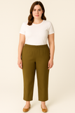 PANTALONI DONNA TAGLIE OVER ELASTICO TASCHE ELISA CASTELLI ART. 1879