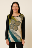 MAGLIA DONNA RAGAZZA TAGLIE OVER FANTASIA STRASS MARCA PERLA ART. 24675 LIBANO OVER