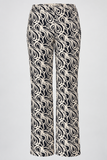 PANTALONE DONNA TAGLIE OVER ELISA CASTELLI FANTASIA ZIP ELASTICO ART. 1870