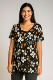 T-SHIRT DONNA RAGAZZA FANTASIA VISCOSA MANICA CORTA TAGLIE COMODE MARCA GAIA B. ART. 499