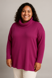 MAGLIONE DONNA RAGAZZA TAGLIE COMODE COLLO CIAMBELLA MARCA GAIA PIU ART.5