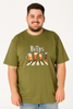 T-SHIRT UOMO TAGLIE OVER COTONE STAMPA GIROCOLLO   MAXFORT ART. E2632