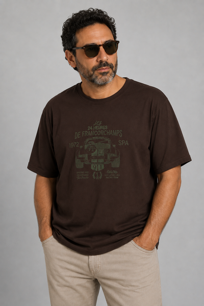 T-SHIRT UOMO MAXFORT TAGLIE OVER GIROCOLLO STAMPA COTONE ART. 45115