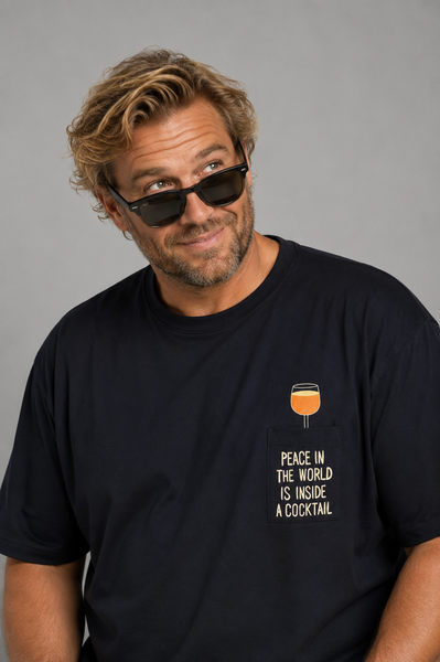 T-SHIRT  UOMO  MAXFORT TAGLIE OVER GIROCOLLO TASCHINO STAMPA COTONE ART. 43118