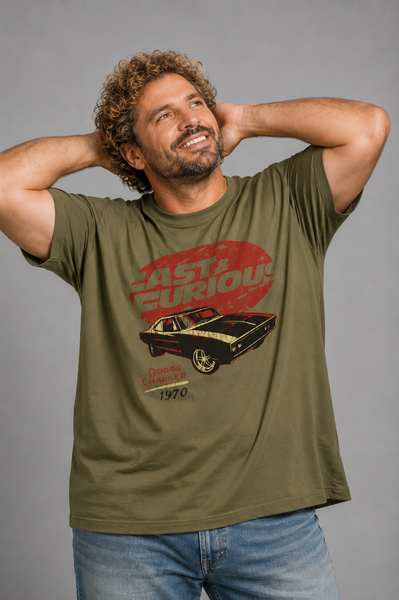 T-SHIRT UOMO MAXFORT TAGLIE OVER GIROCOLLO STAMPA COTONE ART. 41903
