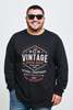 T-SHIRT UOMO CONFORMATA COTONE GIROCOLLO MANICA LUNGA POLSINI STAMPA MARCA MAXFORT ART.E2135