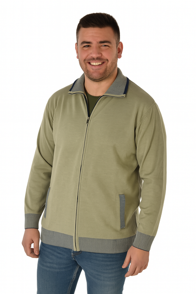MAGLIONE UOMO TAGLIE OVER TASCHE MORBIDO  RE DEL MARE ART. 225103X