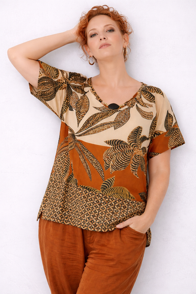 CASACCA DONNA BARBARELLA CONFORMATA GIROCOLLO LAVORATA MEZZA MANICA FANTASIA LEGGERA ART.1031