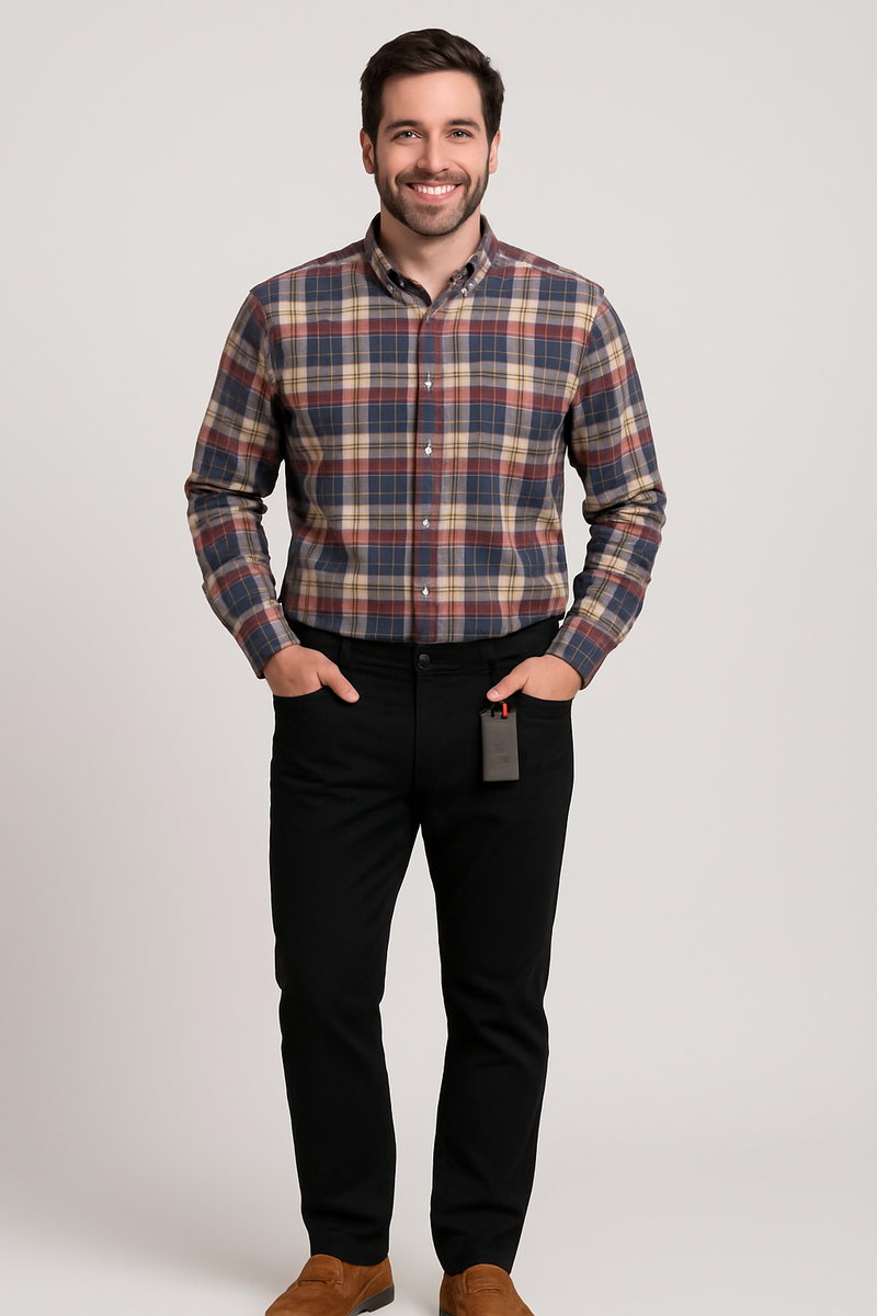PANTALONE UOMO MAXFORT TAGLIO JEANS CALDO COTONE TAGLIE OVER CINQUE TASCHE ELASTICIZZATO ART. 2700