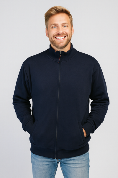 FELPA UOMO  MAXFORT TAGLIE OVER FELPATA FULL ZIP TASCHE ART. E2356