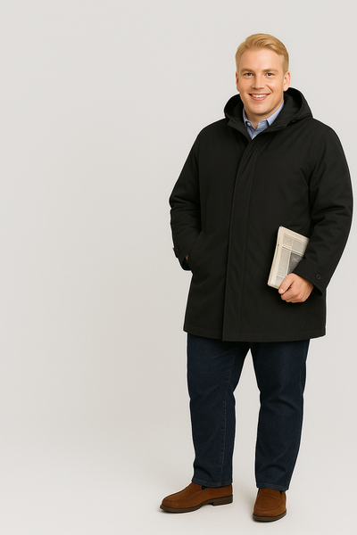 CAPPOTTO UOMO MAXFORT TAGLIE OVER CAPPUCCIO TASCHE BOTTON TECNICO ART. 8145