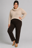 PANTALONE DONNA PERLA TAGLIE OVER GAMBA DIRITTA ELASTICO SPACCHETTI CADY ART. 26662 MAGIC
