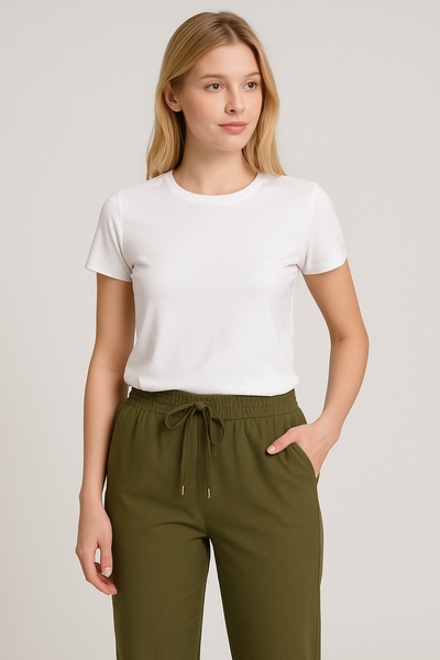 PANTALONI DONNA ELISA CASTELLI TAGLIE OVER ELASTICO COULISSE TASCHE ART. 1891