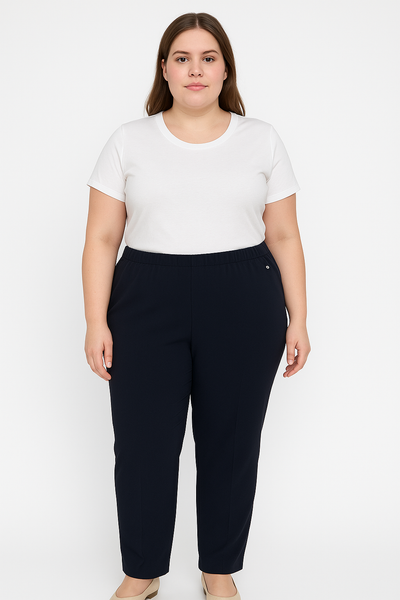 PANTALONI DONNA PERLA TAGLIE OVER ELASTICO STRASS SPACCHETTI ART. 2557