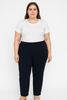 PANTALONI DONNA PERLA TAGLIE OVER ELASTICO STRASS SPACCHETTI ART. 2557