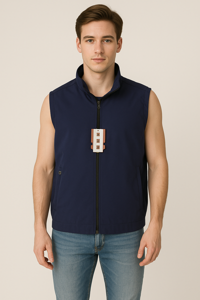 GILET UOMOTAGLIE OVER FULL ZIP TASCHE ANTI VENTO SEA BARRIER ART. CONF-DOLIVIO-29B